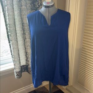 Cristina B Top Blue Sleeveless Women's Size XXL